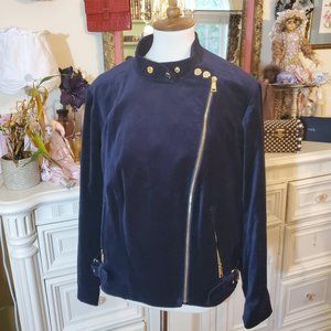 Ralph Lauren Velvet Blue Jacket NWT Sz  14W